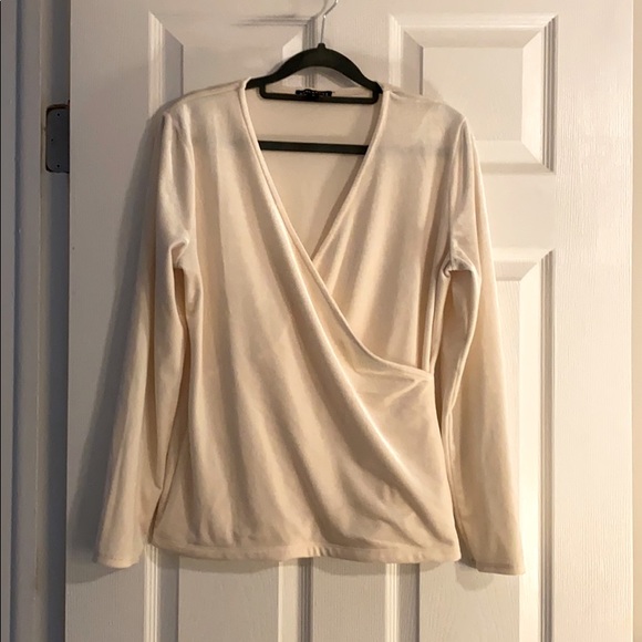 J. Crew Tops - Velvet cream top